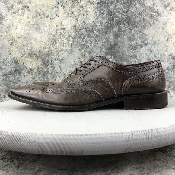 Doucal\'s Men\'s Size 43 Brown Leather Lace-Up Wingtip Brogue Dress Shoes ITALY main image 10